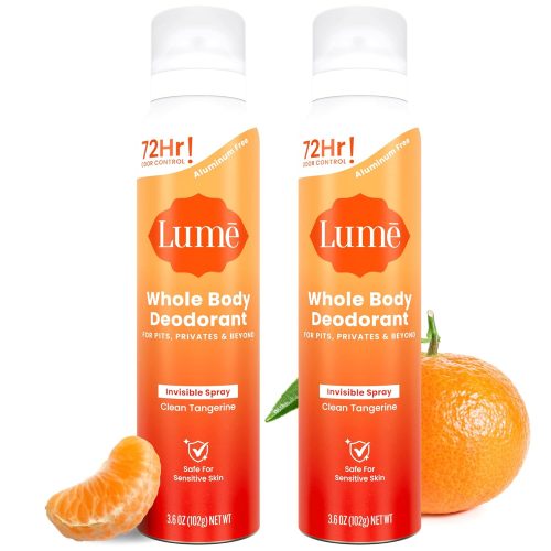Lume Invisible Body Deodorant Spray Whole Body Deodorant 3.6 oz (Fresh Citrus)