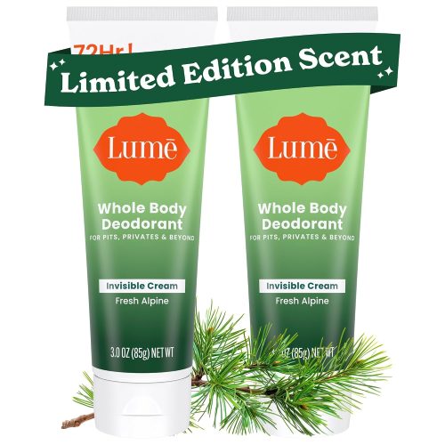 Lume Whole Body Deodorant - Invisible Cream Tube - 72 Hour Odor Control - Doctor Developed - Aluminum Free.